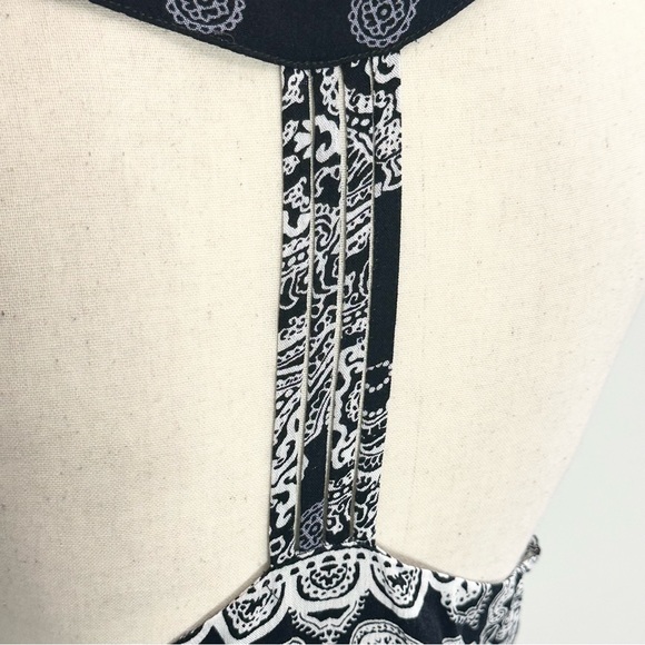 Philosophy Blouse M Paisley Racerback Black - Picture 5 of 8